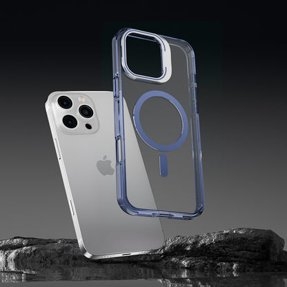 Lens Flip Stand Transparent MagSafe Case for iPhone 16 Pro Max