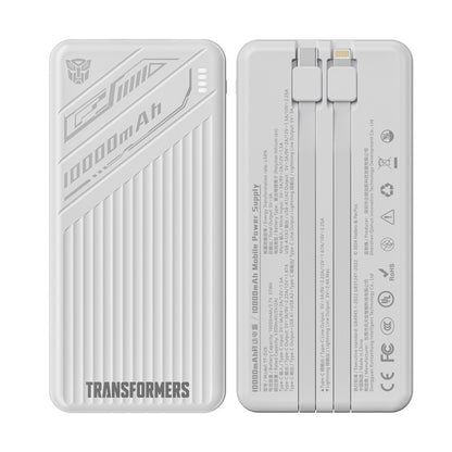 Transformers TF-D28 10000mAh Powerbank – Built-In Cable