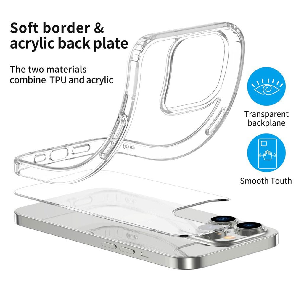 High Quality Acrylic + TPU Hybrid Transparent Case Cover for iPhone 15