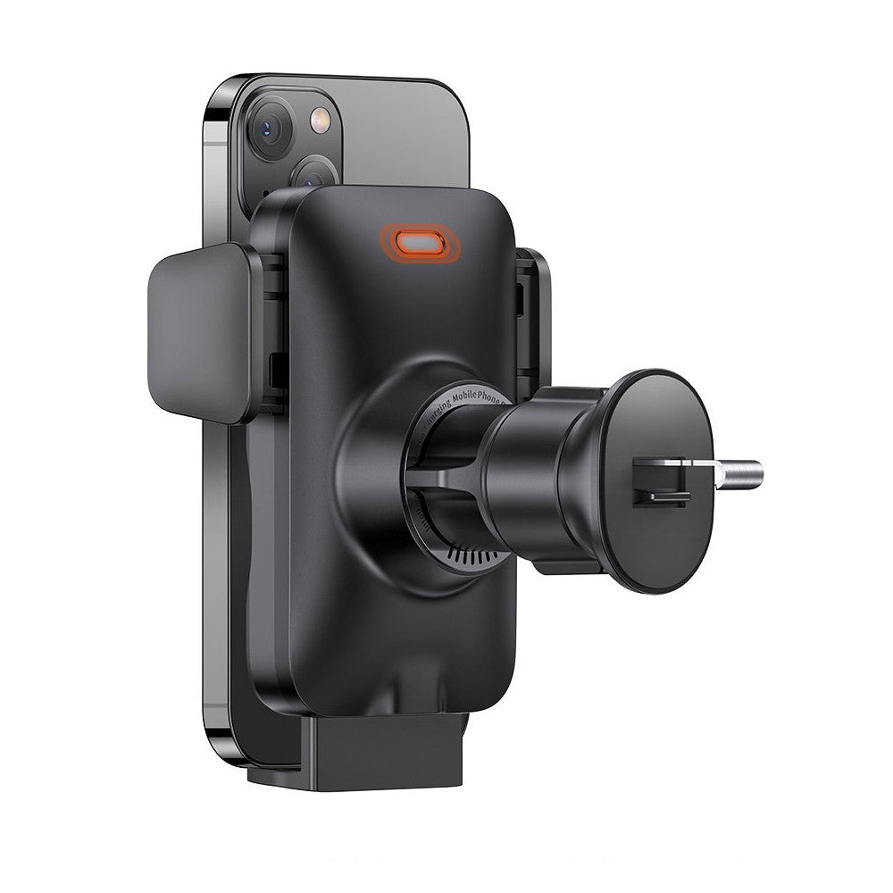 Wisdom Auto Alignment Car Mount Wireless Charger 15W – Smart Gravity Fast Charging Phone Holder (CGZX000001, Black)