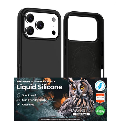 Liquid Silicone Case Cover with Magnetic Ring – For iPhone 17 Pro Max