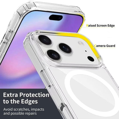 Hybrid Transparent Acrylic + TPU Case with Magnetic Ring for iPhone 17 Pro Max