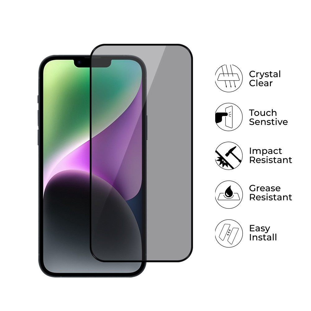 Privacy Full Coverage Tempered Glass Screen Protector for iPhone Air