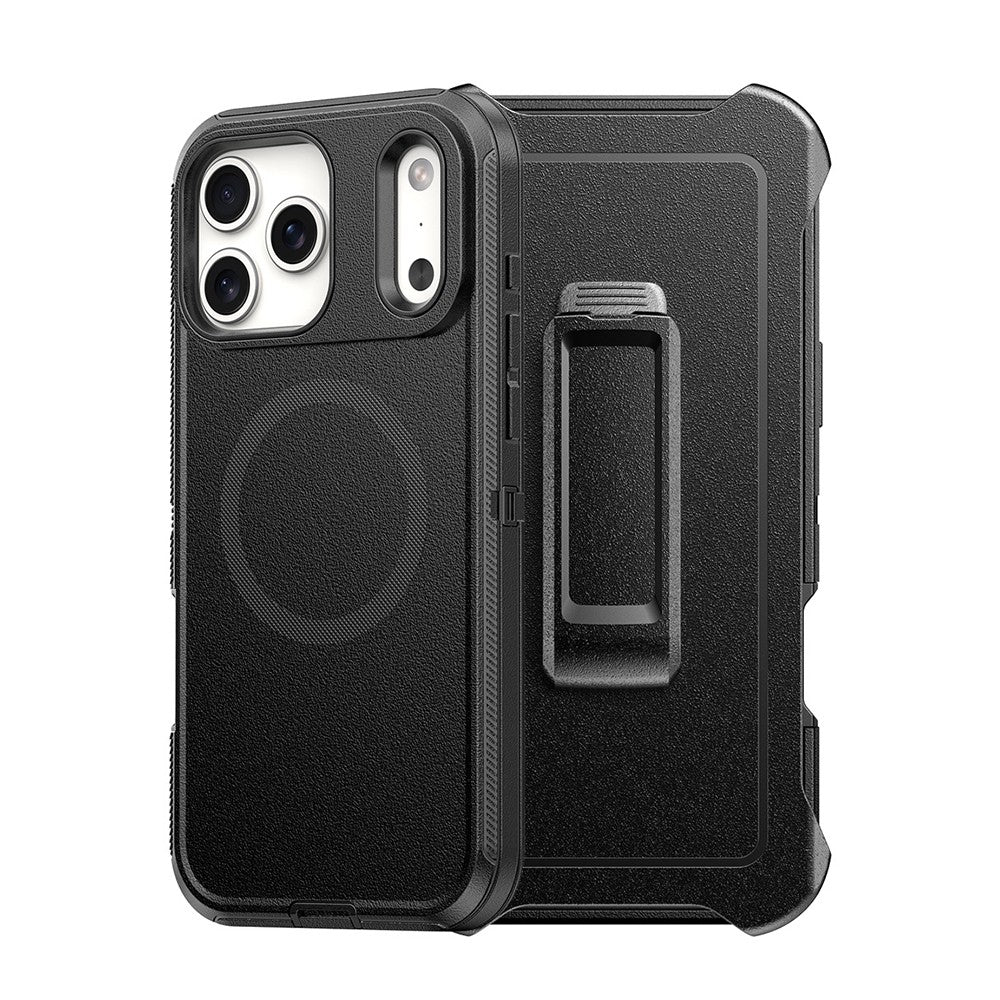 Shockproof Robot Armor Hard Plastic Belt Clip Case Cover with Magnetic Ring for iPhone 17 Pro Max