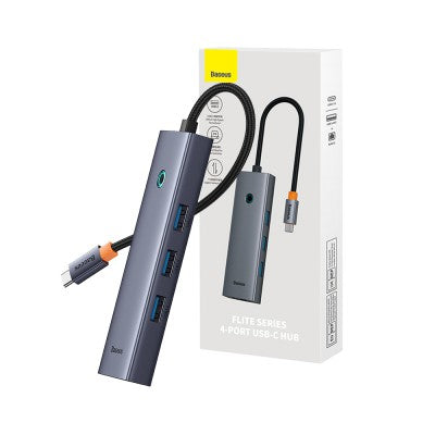 Flite Series 4-Port USB-C HUB Docking Station – Type-C to USB 3.0 ×3 + RJ45 Ethernet Adapter