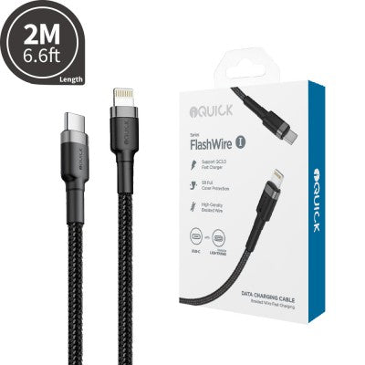 Braided USB-C to Lightning Fast Charging Cable 2M