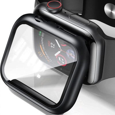 Hard PC Case with Tempered Glass Screen Protector for Apple Watch 41mm – Full Protection Cover