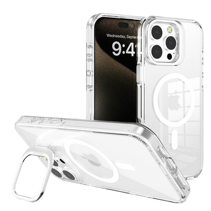 Lens Flip Stand Transparent MagSafe Case for iPhone 16 Pro Max