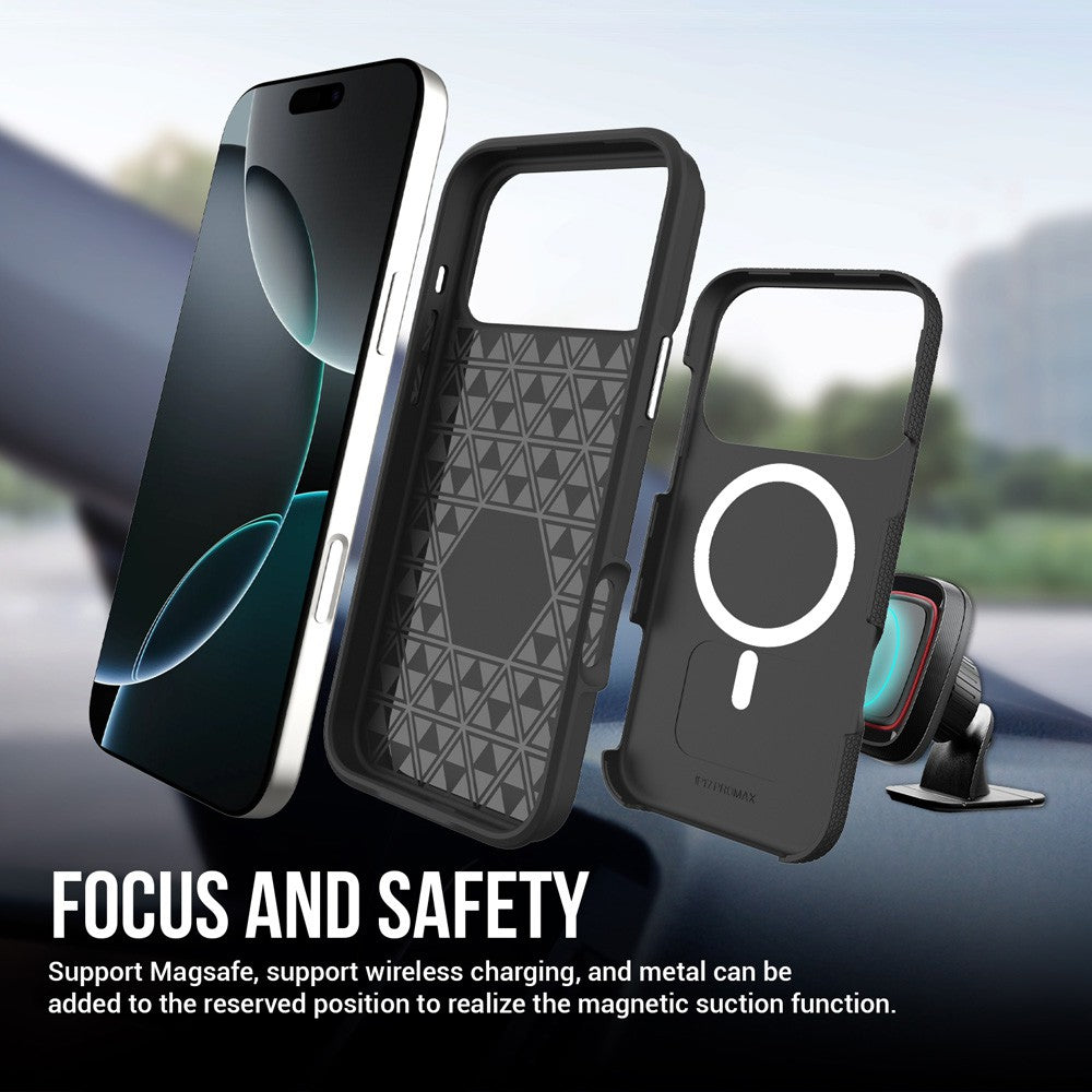 Rugged Shockproof Case Cover with Magnetic Ring for iPhone 17 Pro Max