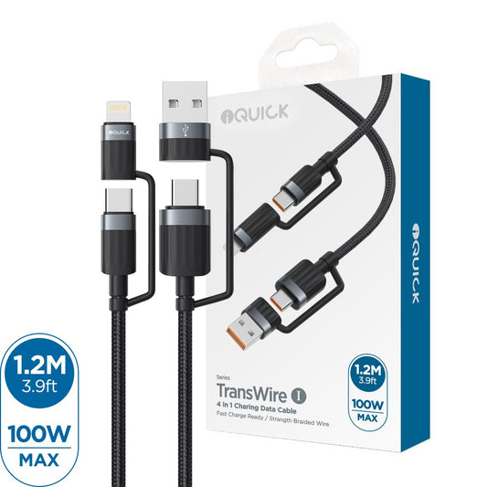 TransWire I Series 4 in 1 Charging Date Cable 1.2m