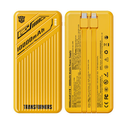 Transformers TF-D28 10000mAh Powerbank – Built-In Cable