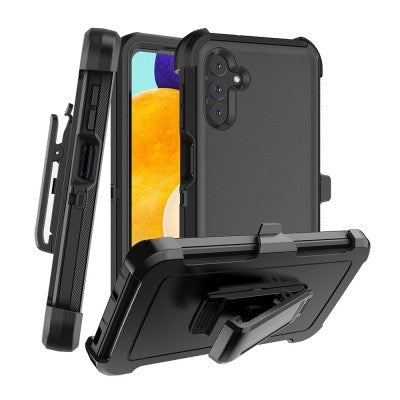 Shockproof Robot Armor Hard Case with Belt Clip for Samsung Galaxy A36 5G - Black