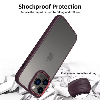 Metal Camera Lens Transparent Shockproof Case Cover – For iPhone 15