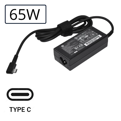 65W USB-C Type-C AC Power Adapter Charger for HP Laptop – 20V 3.25A Fast Charging