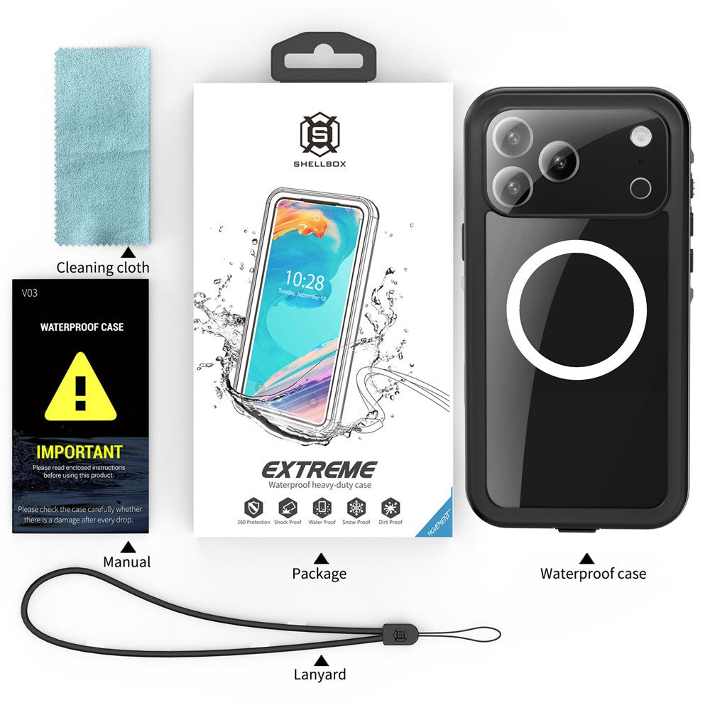Dot+ IP68 Waterproof Case Cover with Magnetic Ring for iPhone 17 Pro Max