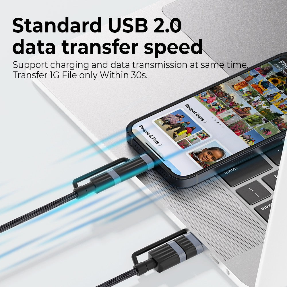 TransWire I Series 4 in 1 Charging Date Cable 1.2m