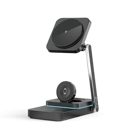 Twig T6 3-in-1 Foldable Wireless Charger Stand – Fast Wireless Charging for Apple Watch, iPhone & All Qi Devices