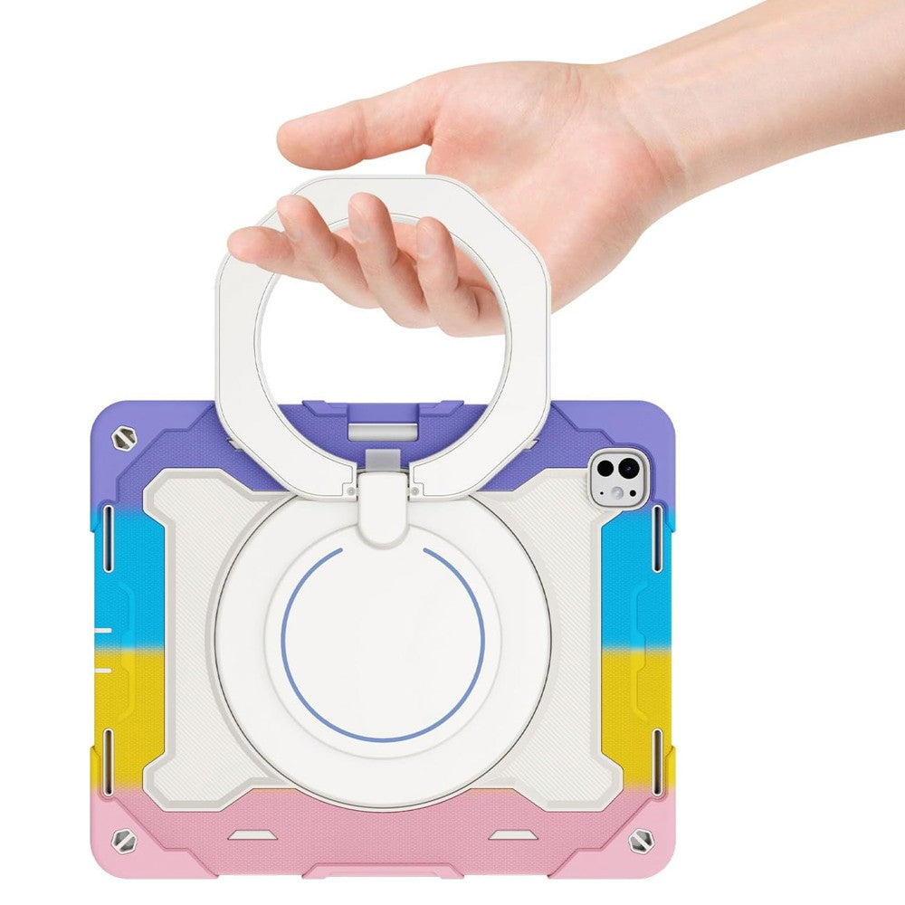 Armor Shockproof Handle Ring Rotation Case Cover for iPad Pro 13″ (2024)