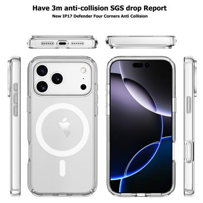 Ultimake Shockproof Transparent Magsafe Case for iPhone 17 Pro