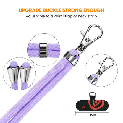 Universal Crossbody Cell Phone Lanyard Round Rope Diameter 6mm