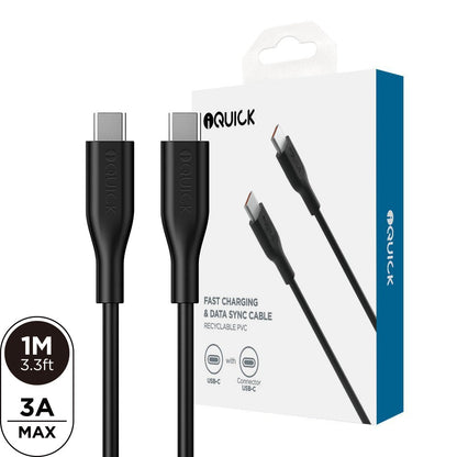 PVC USB-C to USB-C Fast Charging Cable – 1M