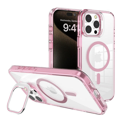 Lens Flip Stand Transparent MagSafe Case for iPhone 16 Pro Max