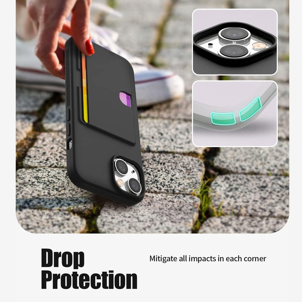 Goospery Rail 2 Card Holder Case Cover – Slim Wallet Design with Slide Card Slot for iPhone Air