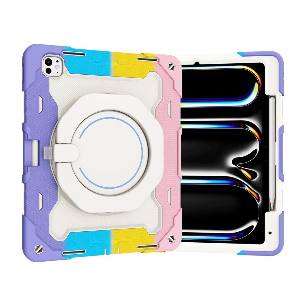 Armor Shockproof Handle Ring Rotation Case Cover for iPad Pro 13″ (2024)
