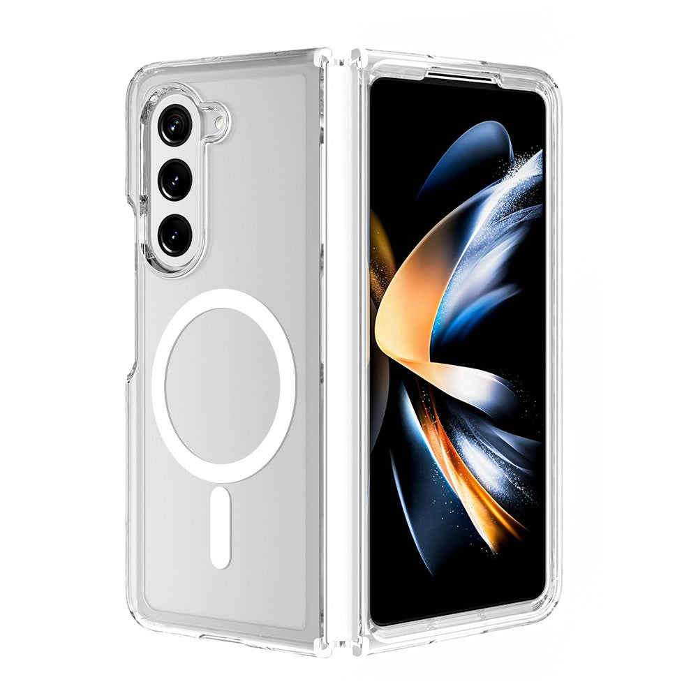 Ultimake Shockproof Transparent Case with Magnetic Ring for Samsung Galaxy Z Fold7 – Clear MagSafe-Compatible Cover