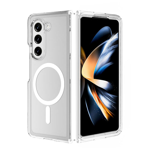Ultimake Shockproof Transparent Case with Magnetic Ring for Samsung Galaxy Z Fold7 – Clear MagSafe-Compatible Cover