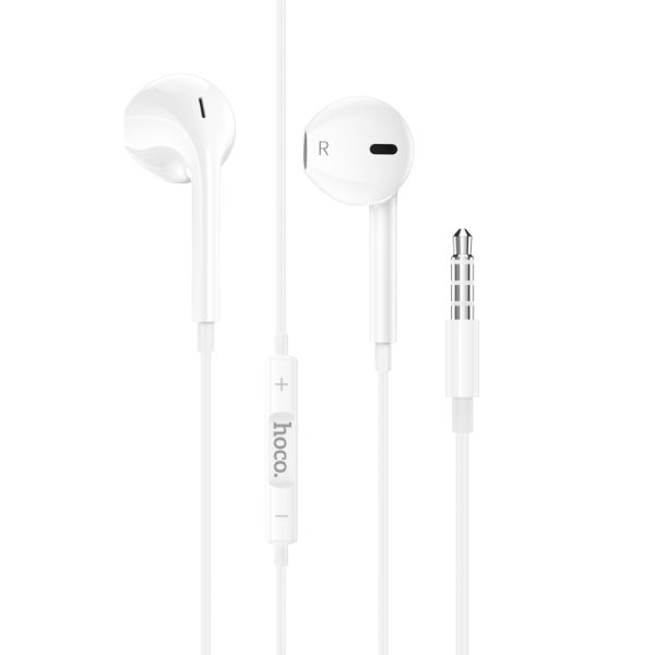 M101 Crystal 3.5mm Handsfree Earphones with Microphone – Wired In-Ear Headset (White)