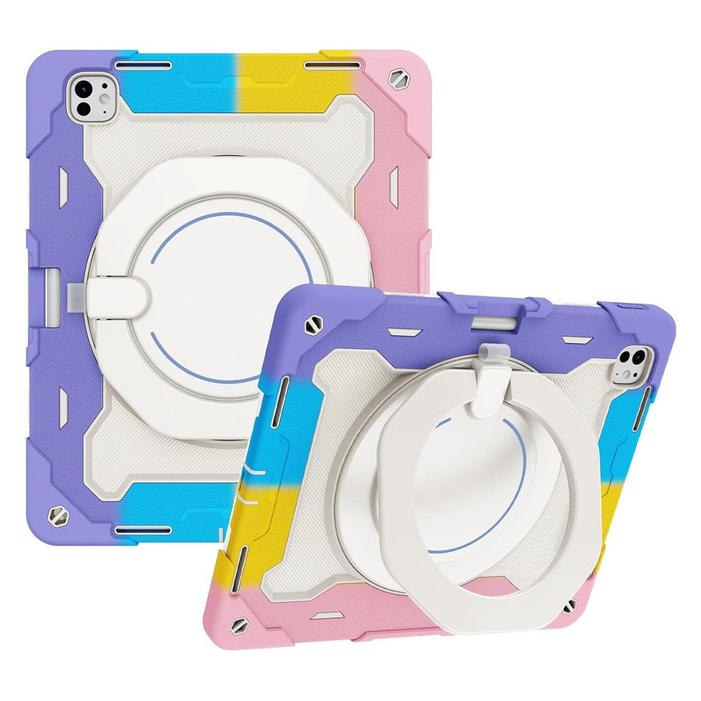 Armor Shockproof Handle Ring Rotation Case Cover for iPad Pro 13″ (2024)
