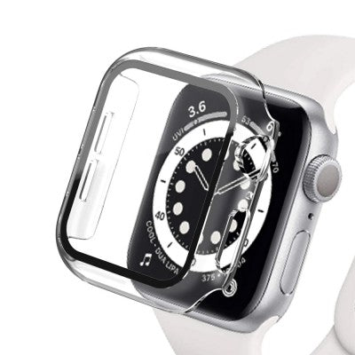 Hard PC Case with Tempered Glass Screen Protector for Apple Watch 41mm – Full Protection Cover