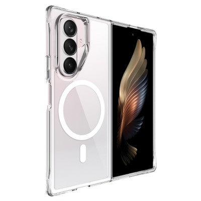 Crystal Clear Transparent Case Cover with Magnetic Ring for Samsung Galaxy Z Fold 7 – Shockproof Slim TPU Magnetic Clear Cover